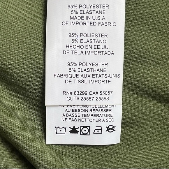 Bebe Olive Green Ruched Front Bodycon Dress Women’s Plus Size 2X - Picture 8 of 9